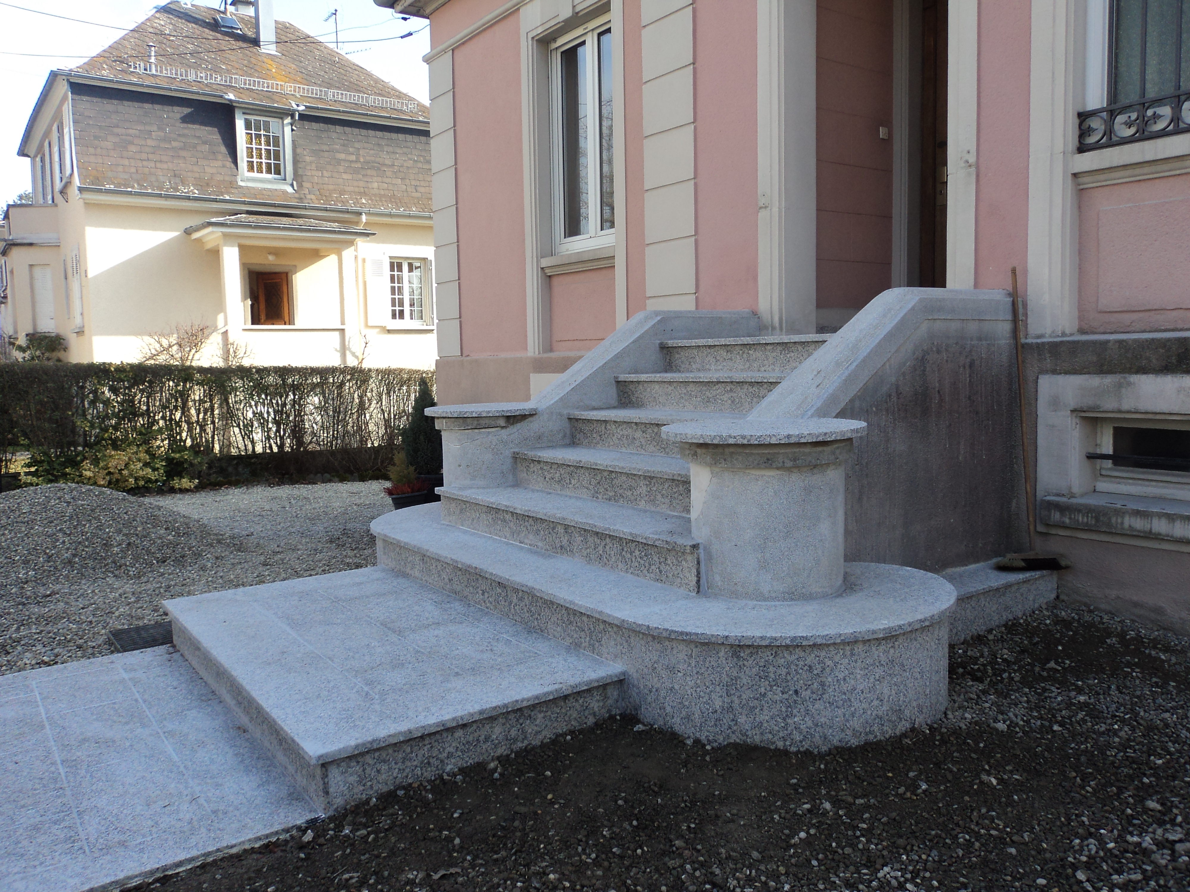 escalier granit gris mulhouse, illzach, baldersheim, 